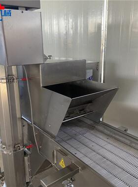 自动循环鸡柳上糠机无骨鸡柳裹雪花片设备变频调速鸡肉条裹糠机