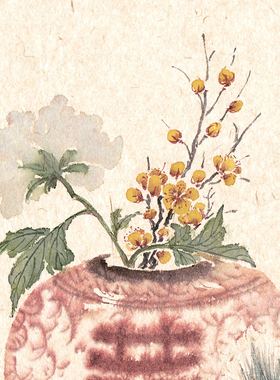 张心宇-无计花间住限量签章版画古风文化中式装饰画带装裱45*60cm
