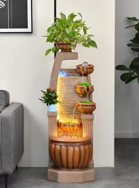 欧式假山流水喷泉摆件循环水客厅招财落地风水球生财水景加湿器