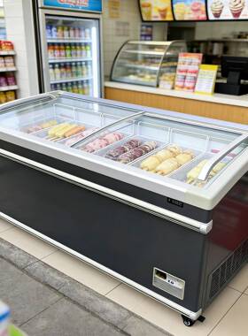 定制商超雪糕展示柜水饺丸子冷冻冷藏热气化霜组合冰柜商用铜管