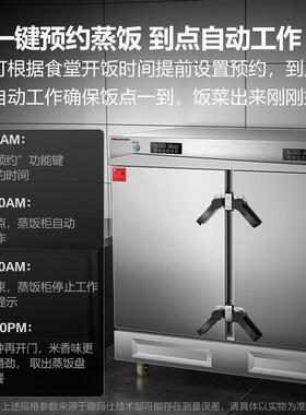 德玛仕双门蒸饭柜商用电蒸箱蒸饭车全自动蒸饭机饭店食堂ZFG-40D
