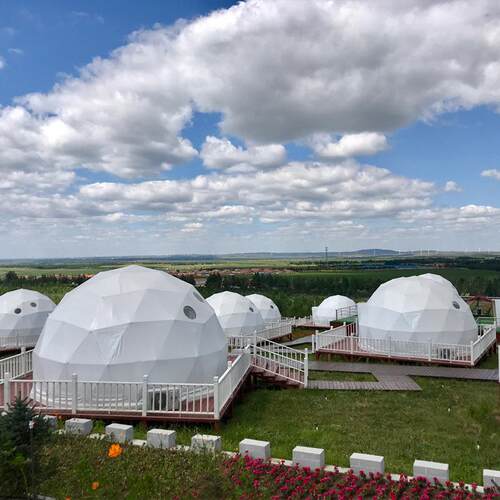 球形帐篷户外营地帐篷3-5人住星空房透明玻璃帐篷民宿酒店泡泡屋 - 图2