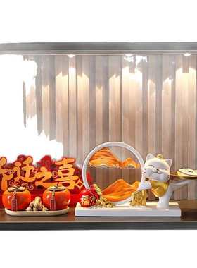 欢迎回家入户玄关置物架装饰品摆件客厅钥匙收纳装饰布置高级感