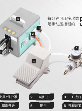 GNQ1-4A气动式航空端子压接机冷压端子压线钳插头插针专用压线机