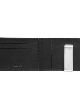 SaleSolid Men's Thin Bifold Money Clip Leather Wallet wi