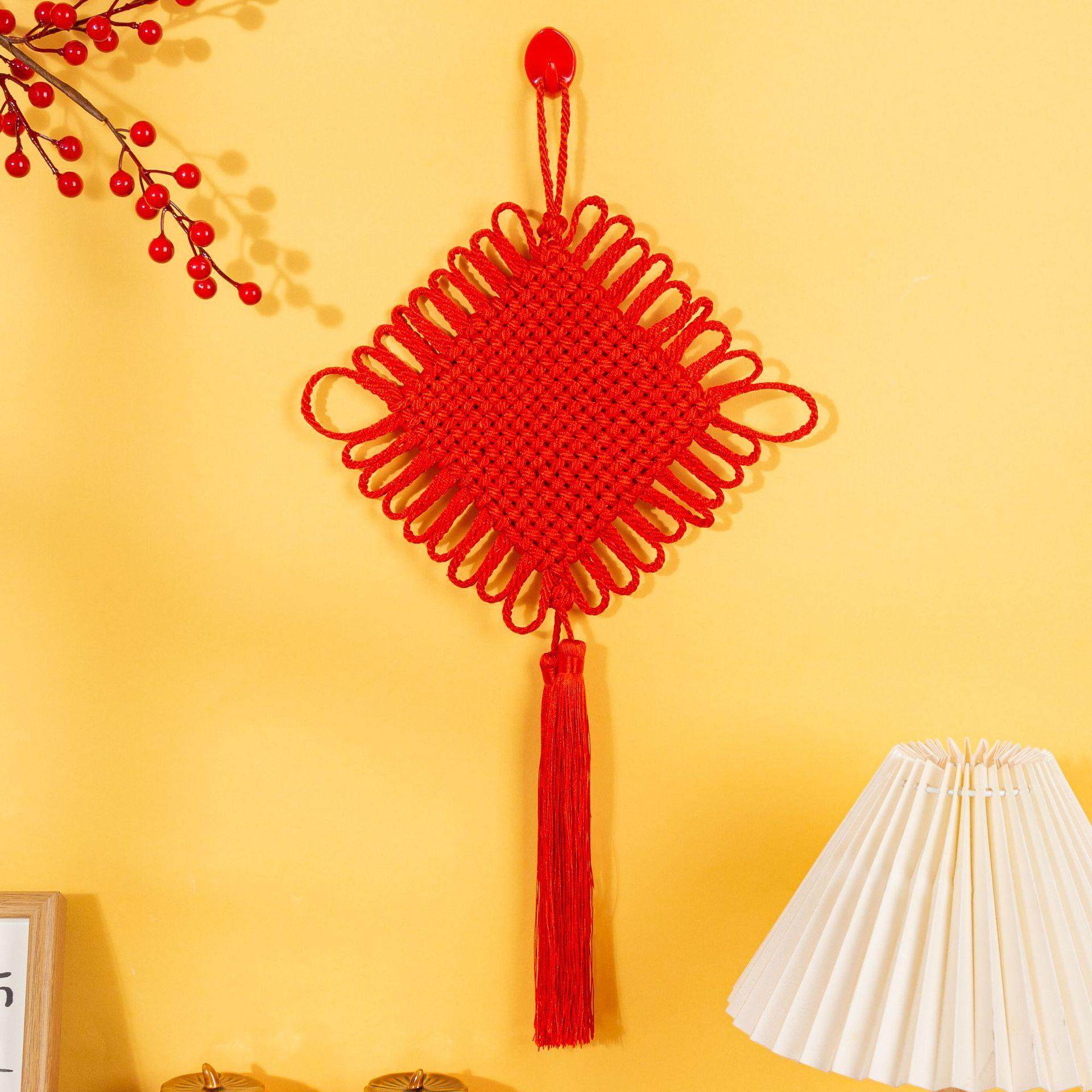 中国结玄关挂件中式简约乔迁客厅礼品背景墙装修双线如意平安特大,淘宝优惠券,粉丝福利购,淘宝优惠卷