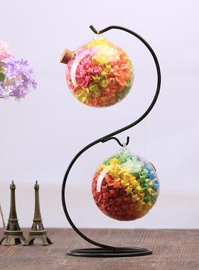 装折纸星星的玻璃罐子空瓶小带盖密封创意手工透明瓶子装饰小清新