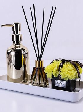 化妆室洗手台摆件样板房洗漱台摆设家居饰品香薰托 托盘套装卫浴
