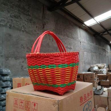 家用采摘竹篮手提买菜篮子厨房放鸡蛋藤编手工编织收纳筐办喜事篮,淘宝优惠券,粉丝福利购,淘宝优惠卷