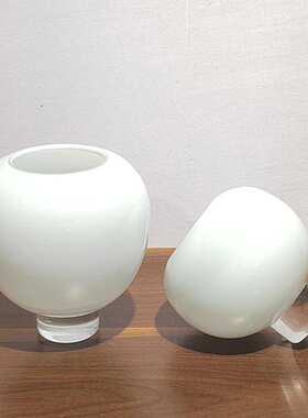 现代简约收口琉璃玻璃花瓶摆件家居样板房餐厅桌面插花装饰摆件