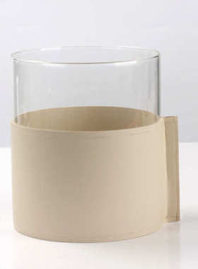 客厅样板花摆件茶几电视柜皮质轻风玻璃器大口奢花瓶房间圆柱形径