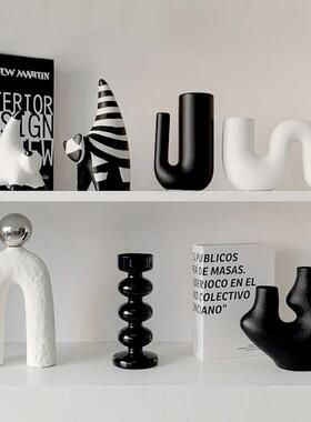 态生活 ins轻奢风家居饰品摆饰现代客厅书柜酒柜陶瓷异形抽象摆设
