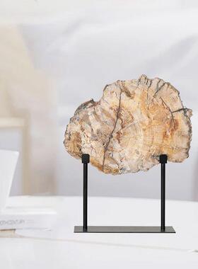 轻现代仿木石摆样板间售件楼处客厅书房书化柜博奢古VCK架软装饰