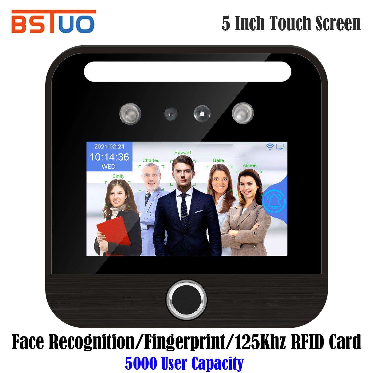 5-inch touch screen dynamic face recognition punch-in machine fingerprint swipe card attendance and access control all-in-one machine