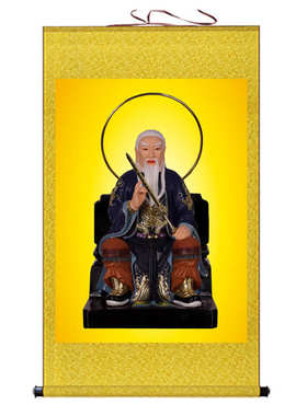 神像东北胡卷轴挂画七丝绸刚老爷用胡天胡天装饰画胡天仙家龙家霸