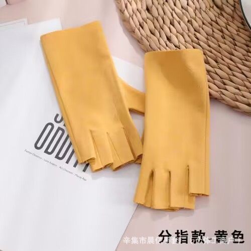 冬季德绒保暖女士学生加绒写字露指半指手套加厚护手腕男防寒冬天,淘宝优惠券,粉丝福利购,淘宝优惠卷