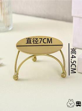 北欧复古圆形金色黑色香薰蜡烛托