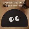 Cartoon black entrance floor mats for home entrance door anti-slip mats can be cut with wire circles to rub soil and scrape mud carpets