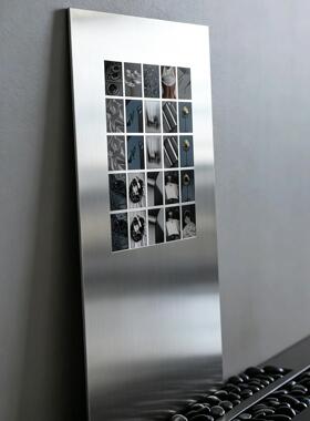 无框画磁吸不画锈钢板玄大尺长无框画寸包豪斯装饰长关方形金属现