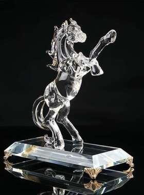 水晶12十二生肖动物鼠牛虎兔龙蛇马羊猴鸡狗猪客厅工艺品招财摆件