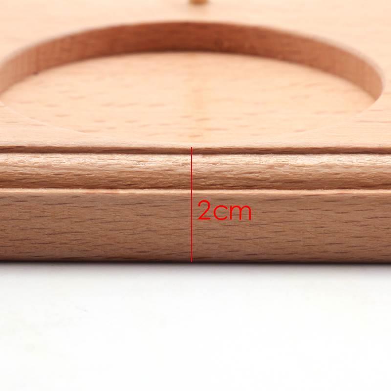 I9EK法式刺绣多功能榉木绣绷夹 桌面可调节十字绣刺绣绣架 - 图3