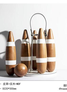 现代简约木质何异创意桌面XCD摆件酒店大几样板间置物架装堂形饰