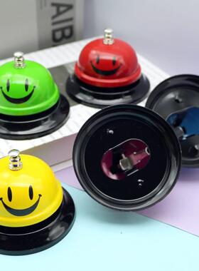 创意黄色笑脸按铃 餐铃 迷你铃铛 装饰叫人铃 大中小按铃 新款传