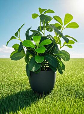 北欧仿真绿植手感豆瓣叶子绿植盆栽客厅餐桌摆放装饰插花软装植物