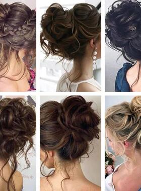 Curly Messy Bun Hair Piece Hair Scrunchie Fake Natural Look