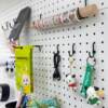 25-hole hole board hook accessories round hole diy five metal desk rack storage e-sports girl magnetic bracket