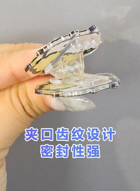 可爱美食水果pp夹冰箱贴双面亚克力多功能夹子学生试卷收纳夹磁吸