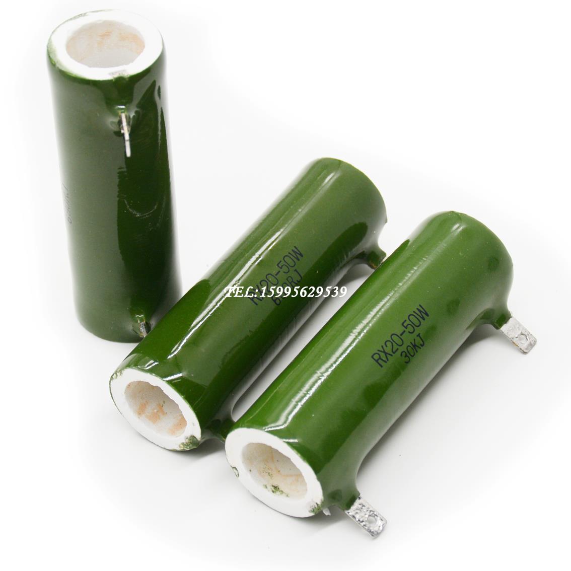 RX20被釉珐琅陶瓷电阻50W1K1.5K1.8K2K3K4K4.1K5K10K15K20K30K50K - 图0