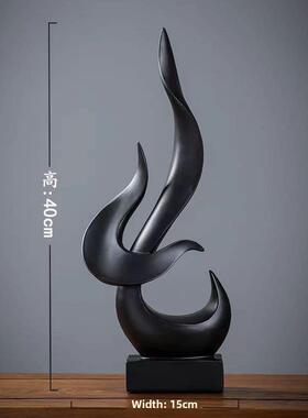 轻奢抽象客厅装饰品桌面摆件家居客厅电视柜金色工艺礼品玄关摆设