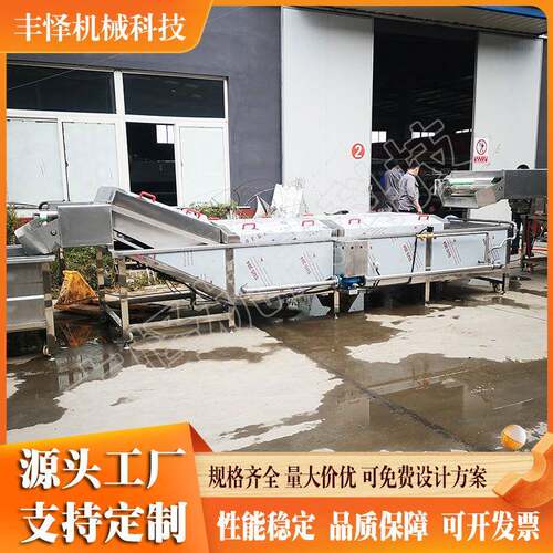 竹笋漂烫机连续式酸豆角预煮杀青护色机芦笋预煮漂烫成套设备 - 图2
