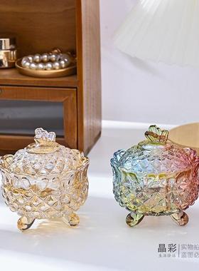 水晶消磁净化碗白碎石手链女原石炫彩收纳盒御守盐粗盐容器皿