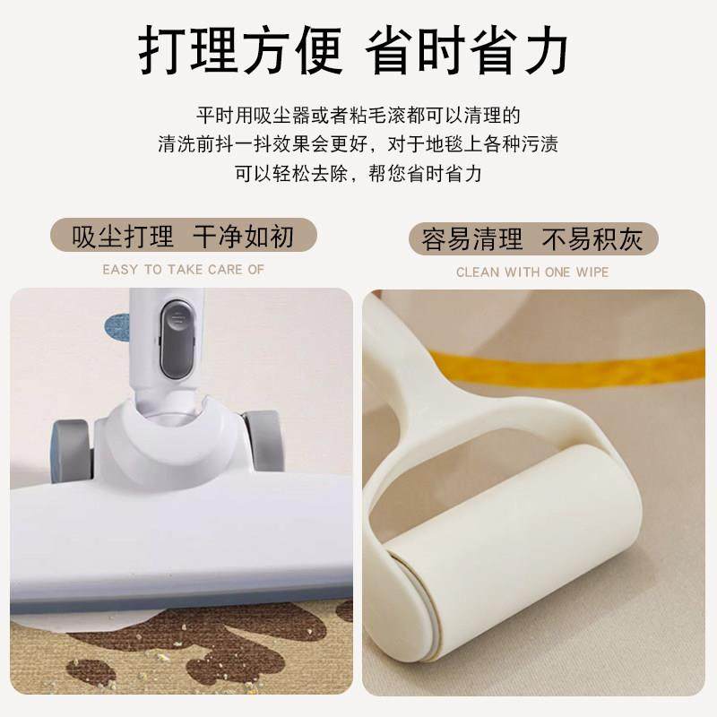 圆形电脑椅子地垫书房学习桌电竞椅转椅书桌下防滑加厚地毯奶油风,淘宝优惠券,粉丝福利购,淘宝优惠卷