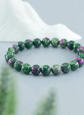 Charm Geniune Natural Epidote Zoisite Stone Bead Bracelet
