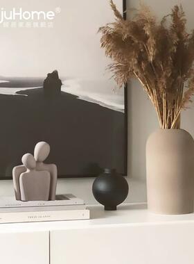 高档简约抽象人术摆件情侣艺家物居客厅关办公室桌面创玄意陶瓷装