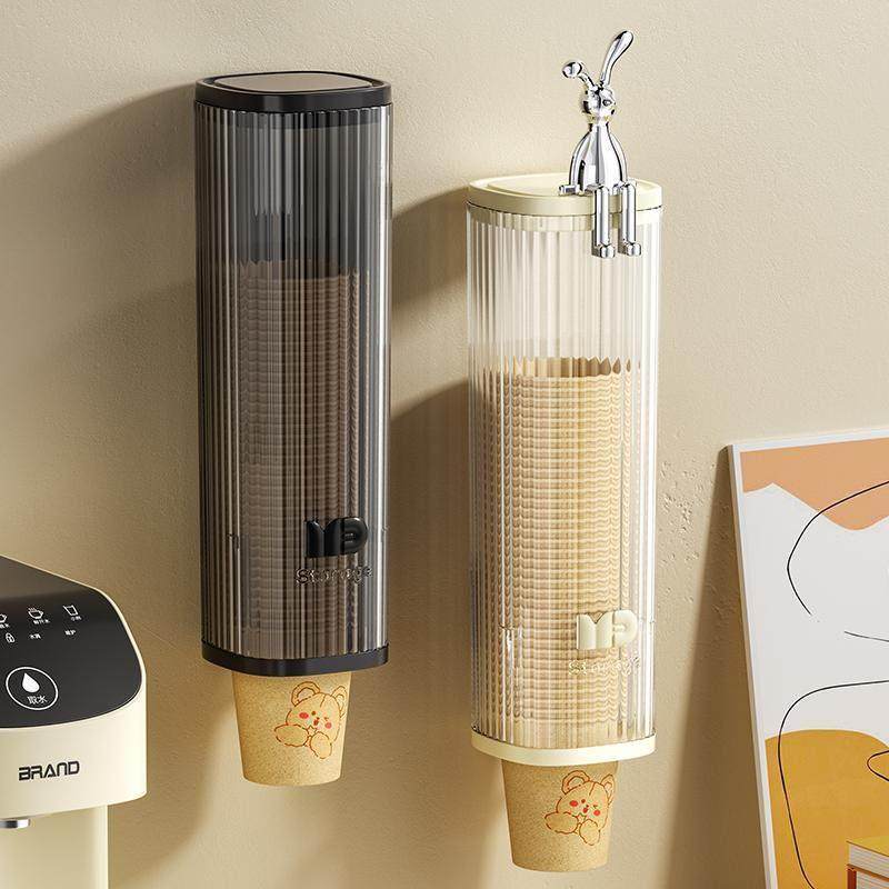 一次性杯子取杯器纸杯架饮水机放杯子收纳置物防尘免打孔挂墙家用,淘宝优惠券,粉丝福利购,淘宝优惠卷