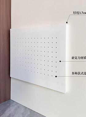 超薄上翻盖网络箱装饰画原孔位安装免打孔翻盖式白色弱电箱遮挡盖