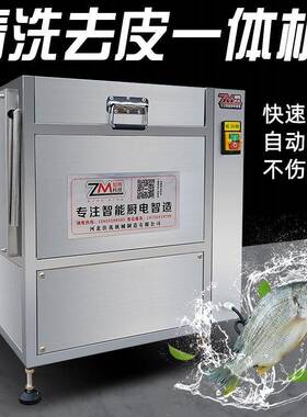 土豆清洗去皮一体机毛辊清洗机适用于土豆红薯生姜猪蹄鱼鳞清除