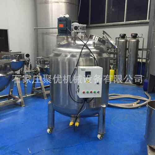 不锈钢电加热液体搅拌罐单层搅拌罐食品不锈钢搅拌罐胶水搅拌桶 - 图0