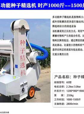 2025新款种子精选机水稻种子脱芒精选机水稻选种机种子筛选机