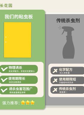 粘虫板家用黄板蓝板双面诱飞虫阳台小黑飞苍蝇大棚果园果蝇诱捕器