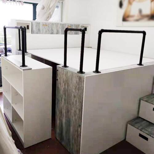 小户型公寓儿童房上下子母床多功能组合半高衣柜床二胎床全屋定制 - 图2