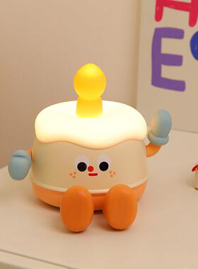 八音盒生日蛋糕小夜灯桌面摆件卧室床头睡眠灯实用高级感生日礼物