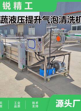全自动液压提升气泡清洗机果蔬去残留提升清洗设备秋葵清洗机