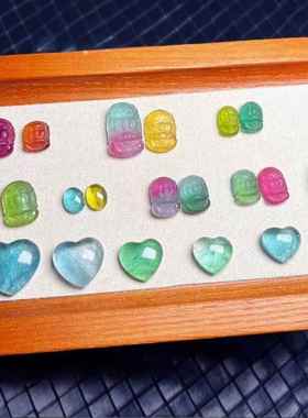 2026厂家 天然碧玺原石原矿小配件 彩色碧玺高货系列