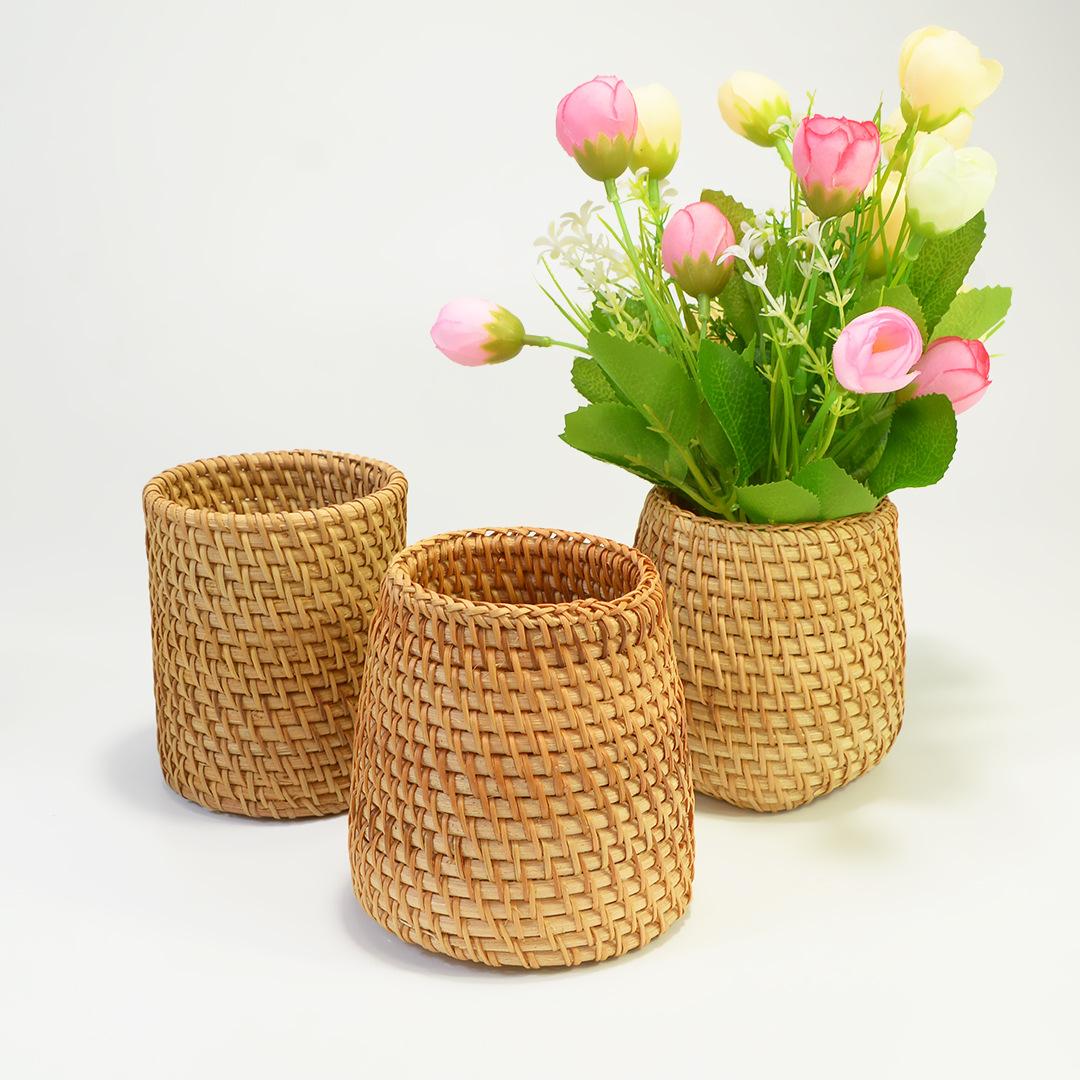 Woven pen holder pen holder pen holder stationery makeup hanging basket