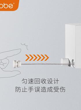A12凉衣阳台收缩晒衣钢丝绳室内免打孔伸缩晾衣架室外隐形晾